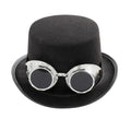 Gothic Steampunk Top Hat with Detachable Goggles