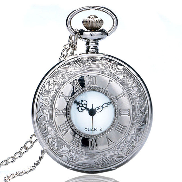 Gothic Steampunk Pocket Watch – Black, Gold & Silver