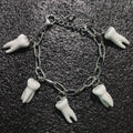 Gothic Aluminium Bracelet – White & Red