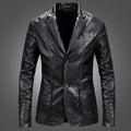 Men's Faux Leather Jacket – Black, Blue, Brown or Purple