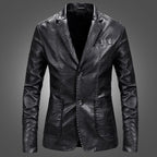 Men's Faux Leather Jacket – Black, Blue, Brown or Purple