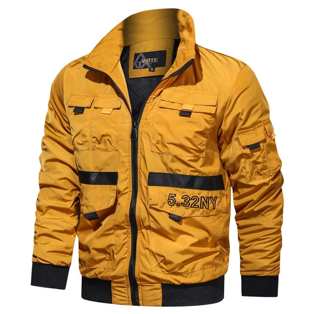 Men's Bomber Jacket – Black, Green, Yellow or Blue