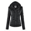 Women's Faux Leather & Suede Gothic Jacket – XS–4XL