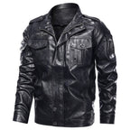 Men's Faux Leather Jacket – Black, Brown or Green, XS–3XL