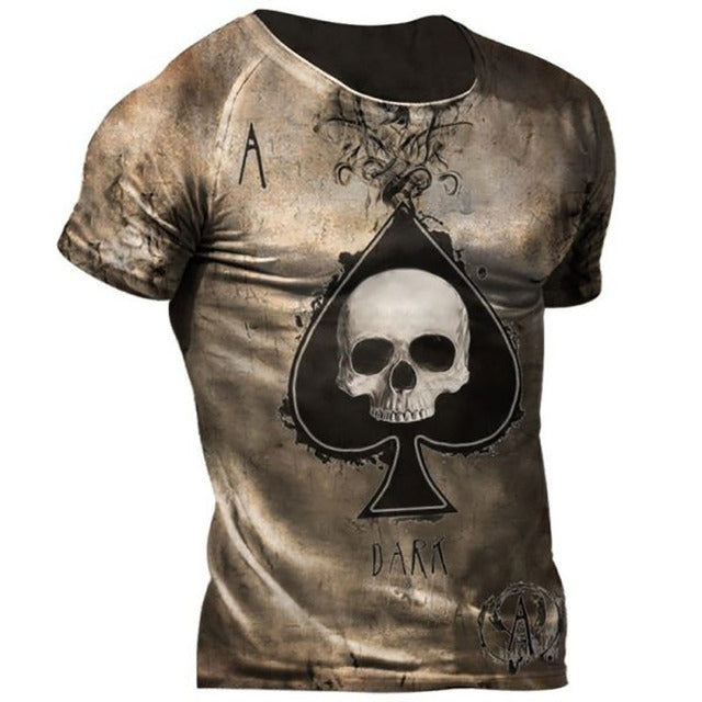 Men's Gothic Horror Skull T-Shirt – Graphic Print