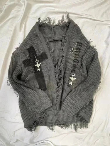 Women's Gothic Cardigan – Grey, One Size