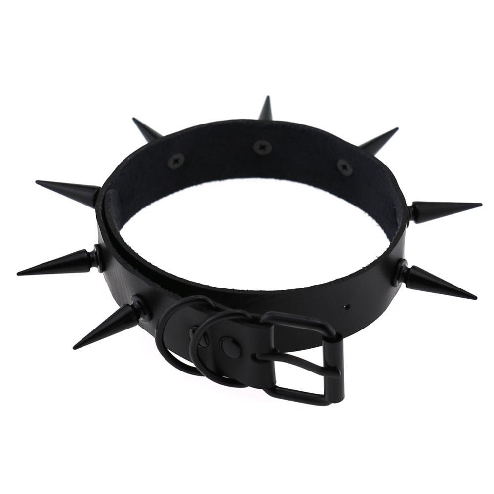 Black Vegan Leather Choker – Adjustable 29.5–38.5cm