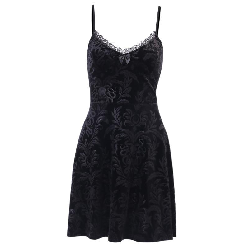 Women's Floral Gothic Dress – S–L