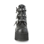 Women's Bat Buckle Platform Ankle Boots – Vegan Faux Leather