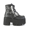 Women's Bat Buckle Platform Ankle Boots – Vegan Faux Leather