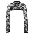 Women's Vintage Floral Long Sleeve Crop Top
