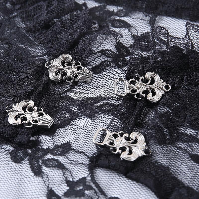 Women's Vintage Floral Long Sleeve Crop Top