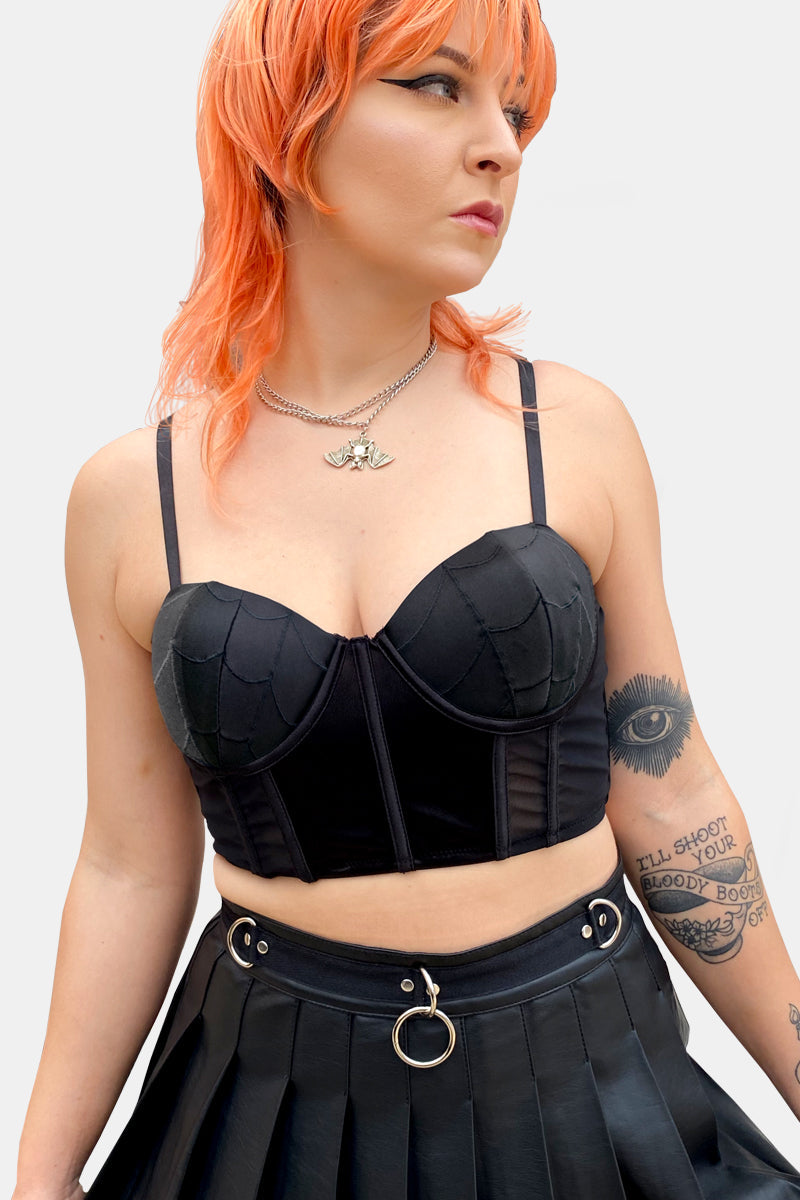 The Black Widow Corset Top – XS–XL