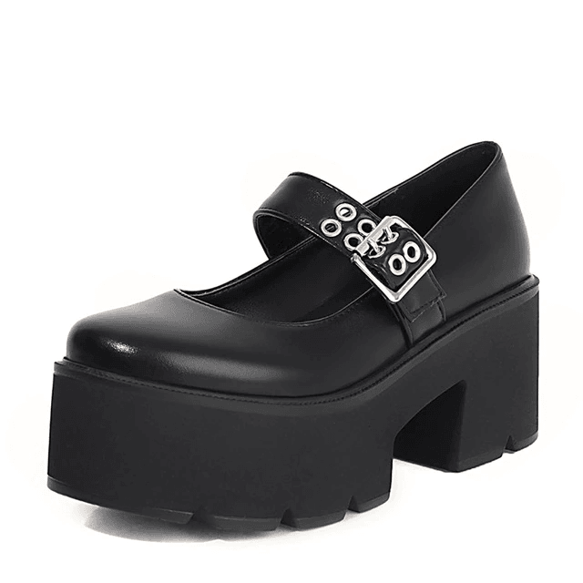 Women's Gothic Mary Jane Shoes – Purple or Black