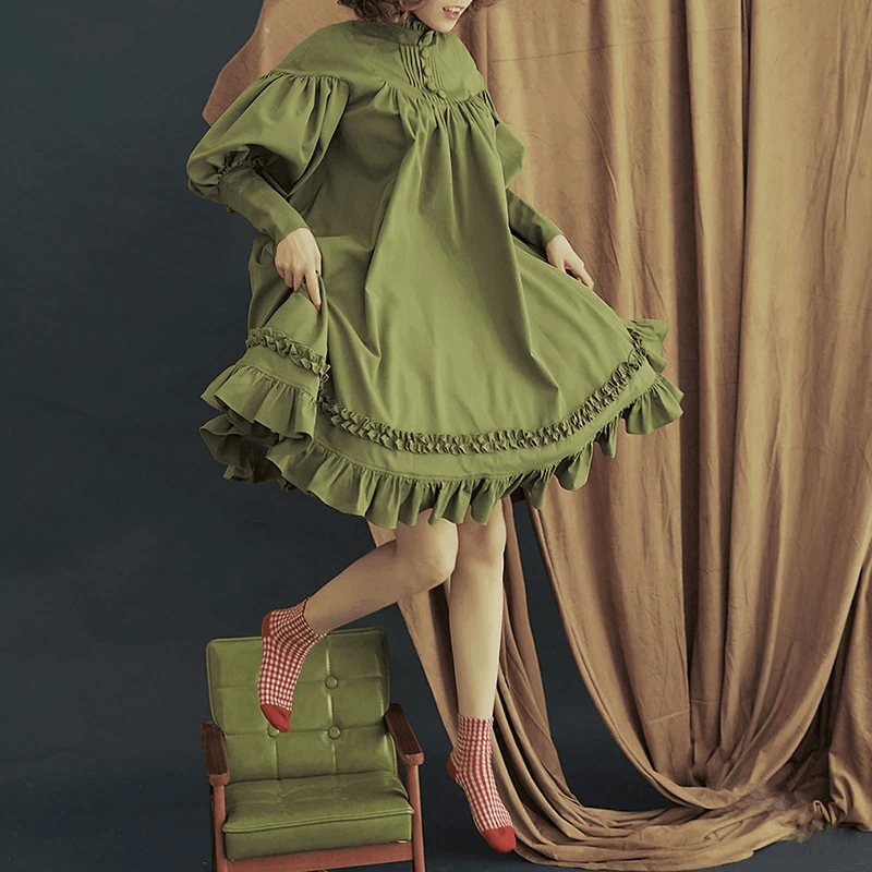 Women's Lolita Dress – Black, Green or Red